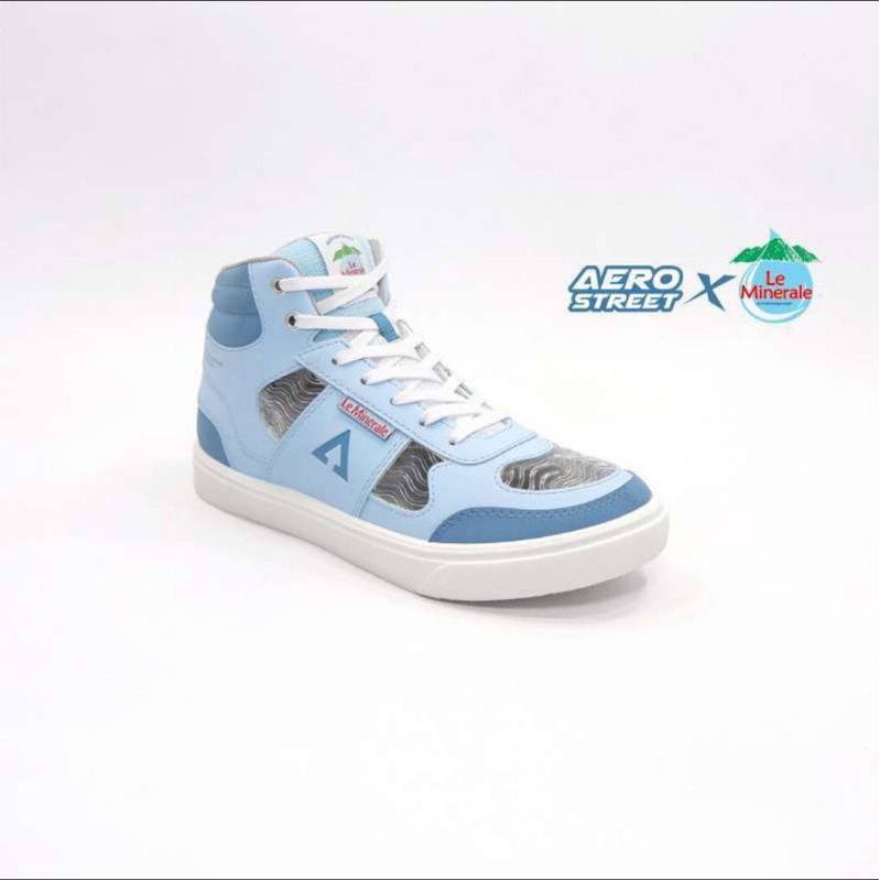 Aerostreet X Le Minerale 37-44 Putih Biru Muda Pastel - Sepatu Sneakers Casual
