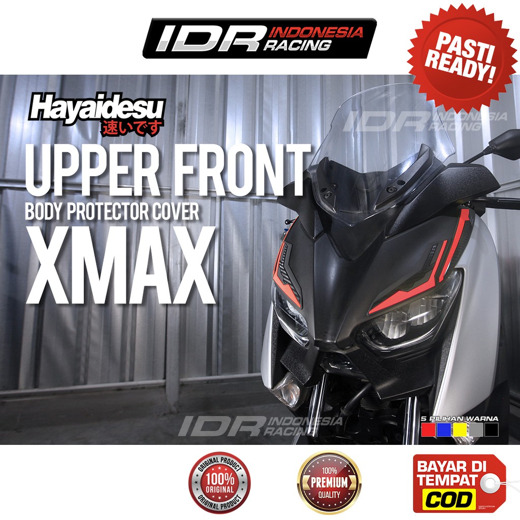 Hayaidesu Upper Front Cover XMAX Kiri Kanan Stiker 3D Yamaha