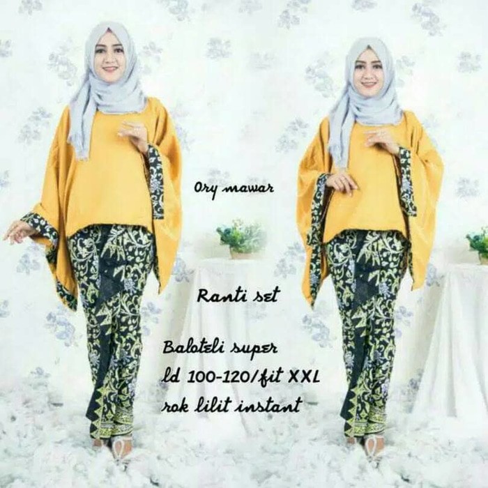 New Arrival ROK DAN BLUS (STELAN WANITA) BATIK RANTI SET RAMA SHINTA
