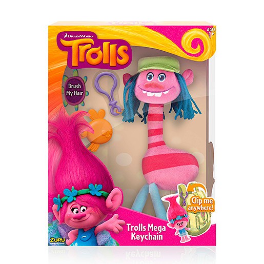 Trolls Mega Soft Toy Keychain - Cooper