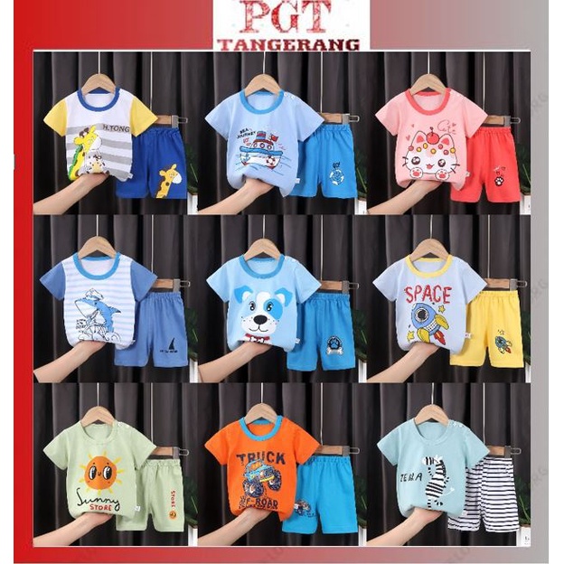 PGT - Setelan Anak 0- 3 Tahun Model 21-30 Baju Setelan Anak Piyama Tidur Pendek Jumper Anak Bayi