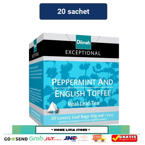 

Dilmah Exceptional Peppermint & English Toffee Tea 20 Leaf Tea Bags