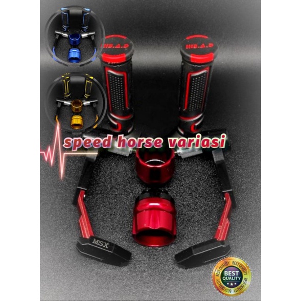 Paket murah 3item Proguard robot babet Plus jalu as Corong Plus Handgrip BAD Neon Universal buat semua motor Variasi