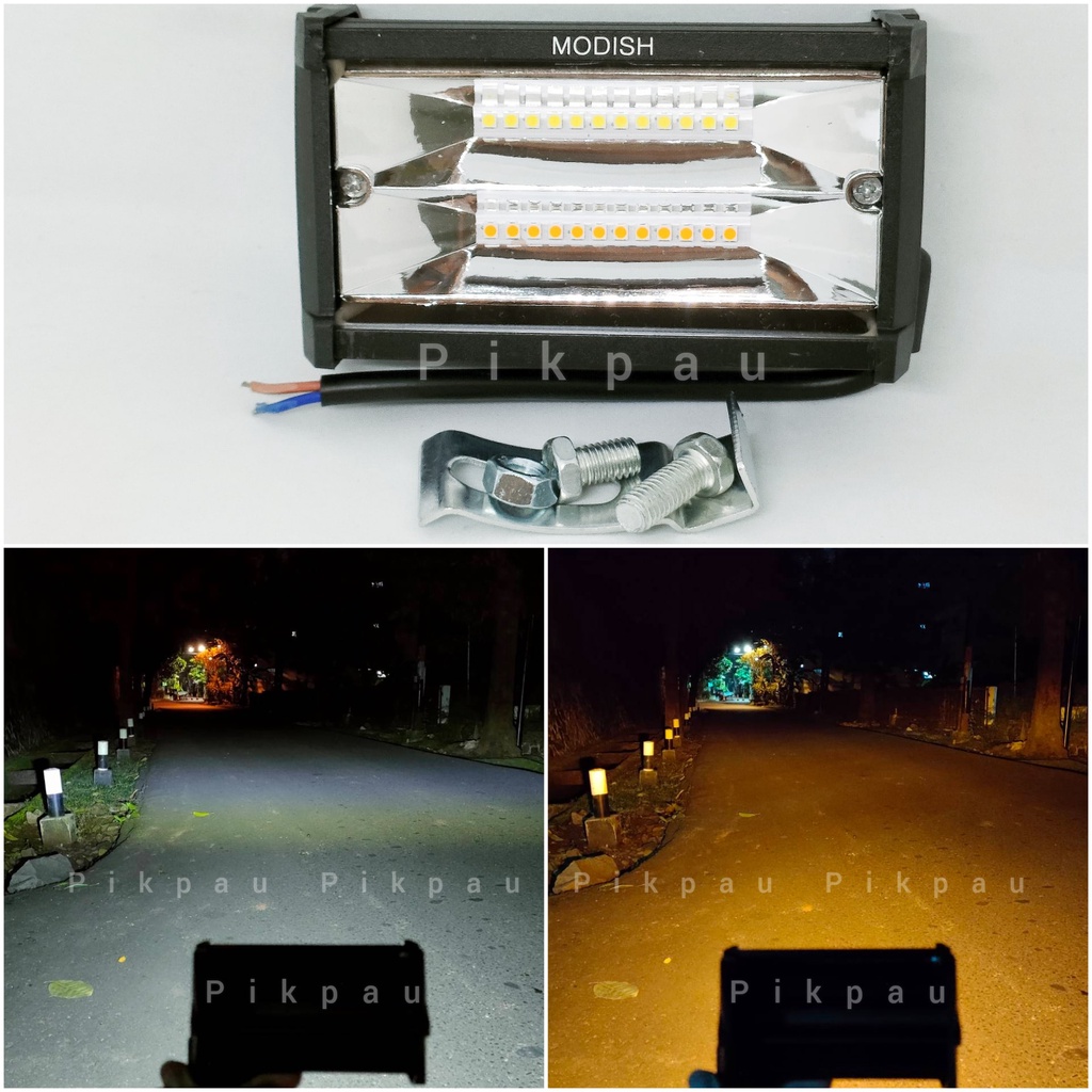 Lampu Tembak Sorot 24 LED 5 Mode warna Putih Kuning Diam dan Berkedip