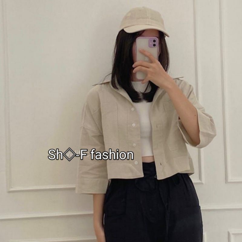 Kemeja wanita crop top Atasan Wanita Kemeja blouse Kemeja Blouse Wanita Atasan Kemeja Blouse Wanita