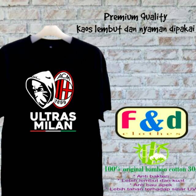 KAOS BOLA ULTRAS MILAN KATUN BAMBU