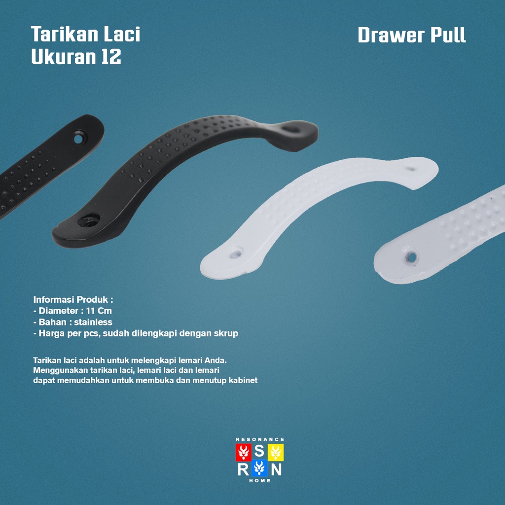 Tarikan Laci Lemari Jendela Alumunium / Handle Gagang Pintu Drawer Pull Door Knob Resonance Home