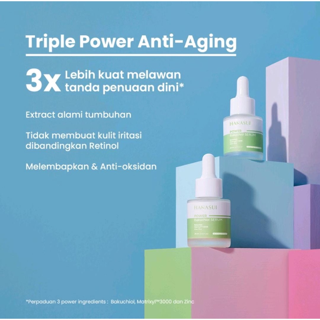 HANASUI SERUM POWER SERIES -BRIGHT BAKUCHIOL ACNE PEELING BARRIER BPOM