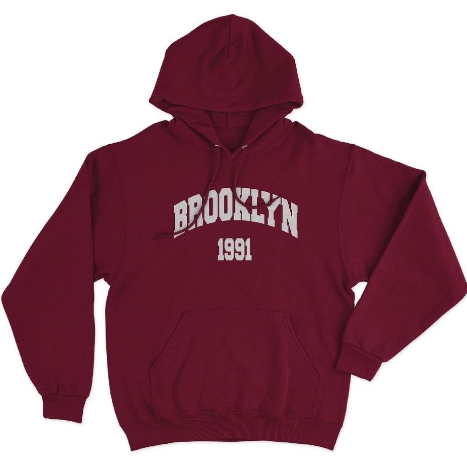 Sweater Hoodie BROOKLYN 1991 Jumper Pria Wanita Size S M L XL XXL XXXL