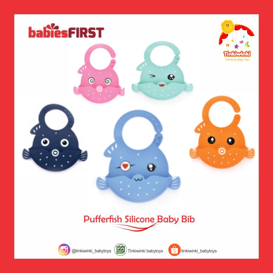 babiesFIRST - PUFFERFISH SILICONE BABY BIB