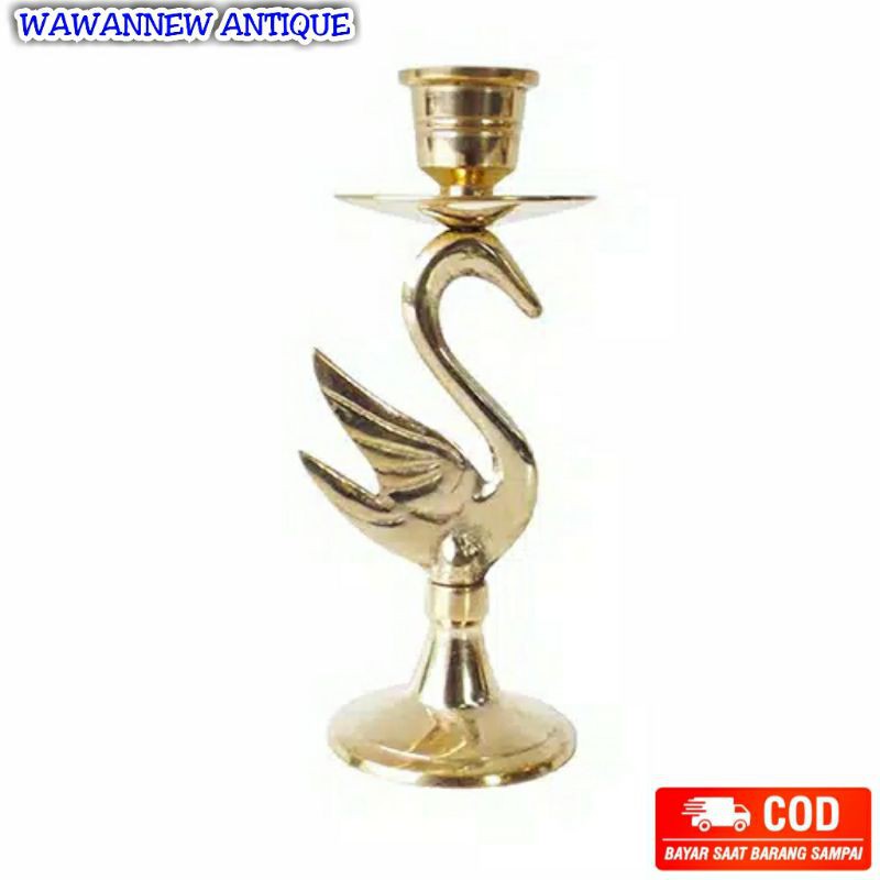 Tempat Lilin Angsa / Tempat Lilin Aromaterapi Kuningan / Candle Holder 12cm