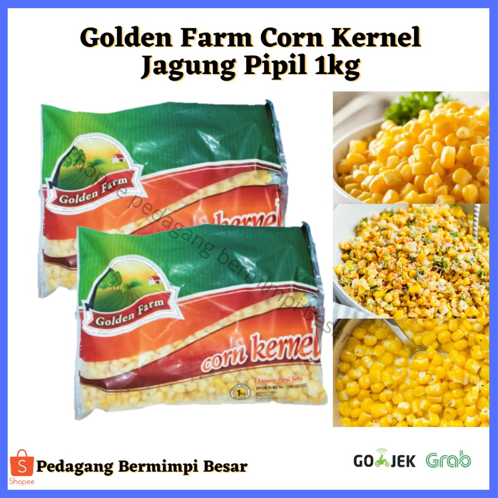 KERNEL CORN/ Golden Farm Corn Kernel Jagung Pipil 1KG/ Jagung Pipil