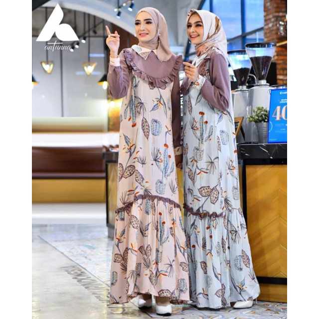 Dress katun print nya Antunna Original