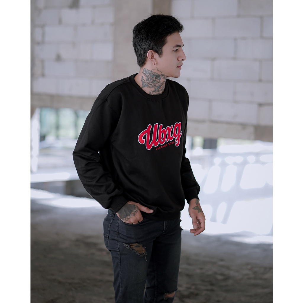 VINTAGE SOUL SWEATER UNBOXING HITAM //SWEATSHIRT CRAWNECK BORDIR ORIGINAL