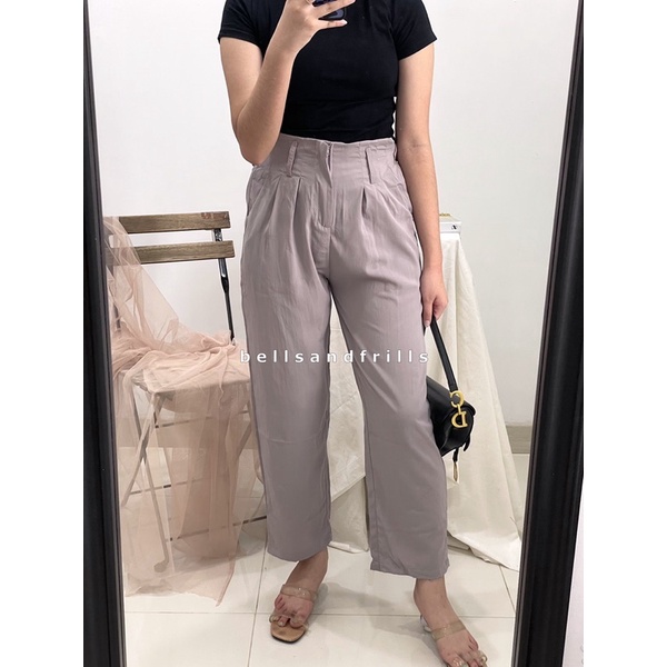 REYNA Celana Panjang Wanita / Kulot Korea Casual / Loose Pants P5