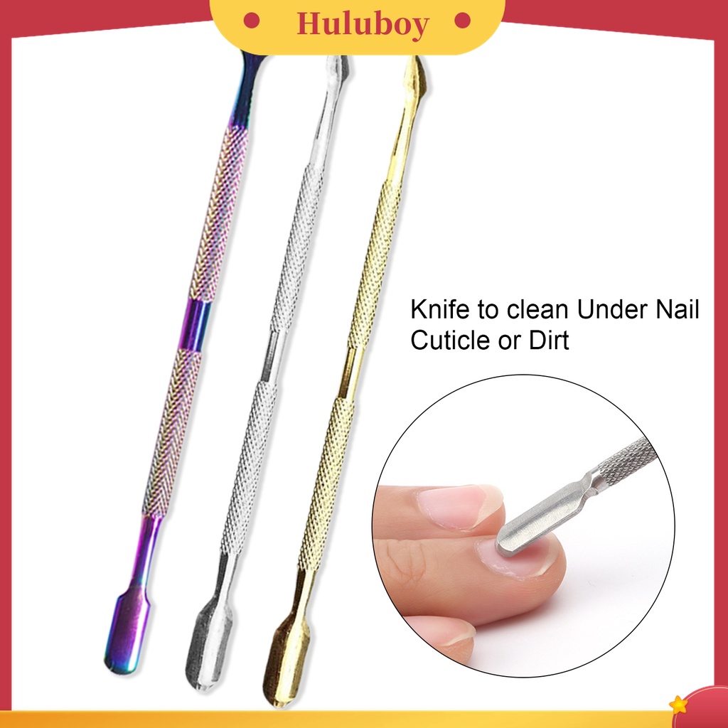 Huluboy Huluboy♡ Alat Penghilang Kutikula Dan Kulit Mati Bahan Stainless Steel Untuk Manicure