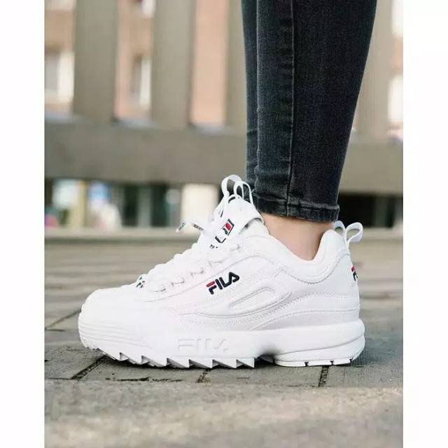 SEPATU FILA REPLIKA SNEAKER CEWEK WANITA PUTIH MURAH CASUAL | Shopee Indonesia
