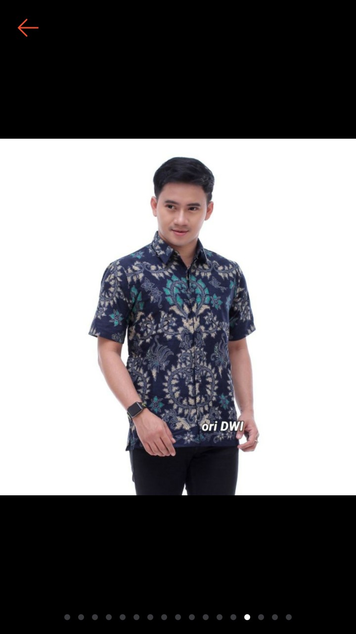 Bisa Cod Bswart Batik Hrb026 Kenongo Hem Pendek Padi Pekalongan M Lxl Batik Pria Murah Modern Grosir