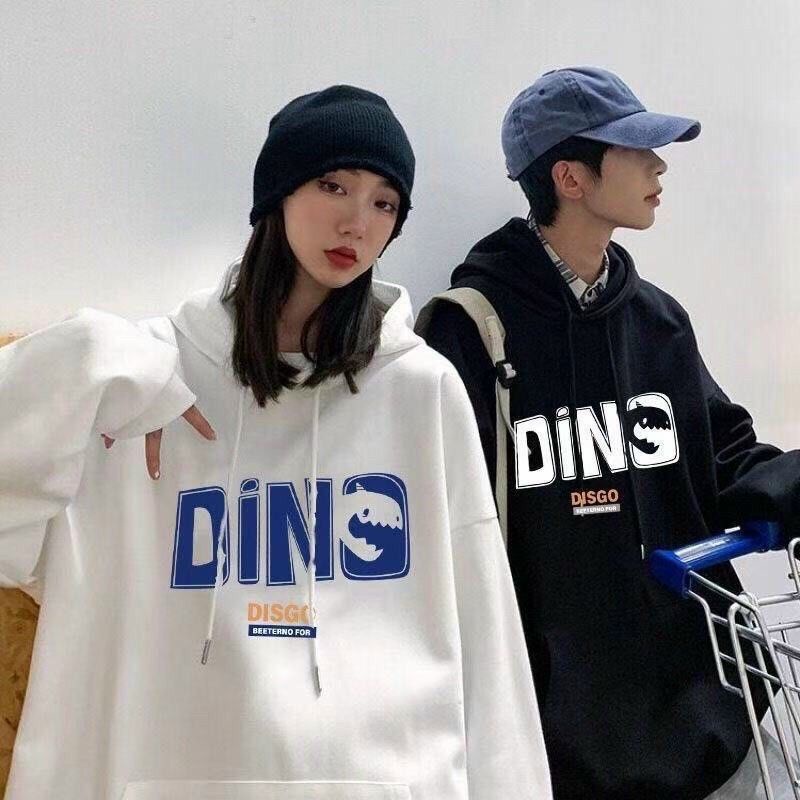 (S - 6XL) Hoodie Jumper DINO DISGO DINOSAURUS Jaket Fleece Bigsize Jumbo Pria Wanita Urban Style StreetWear