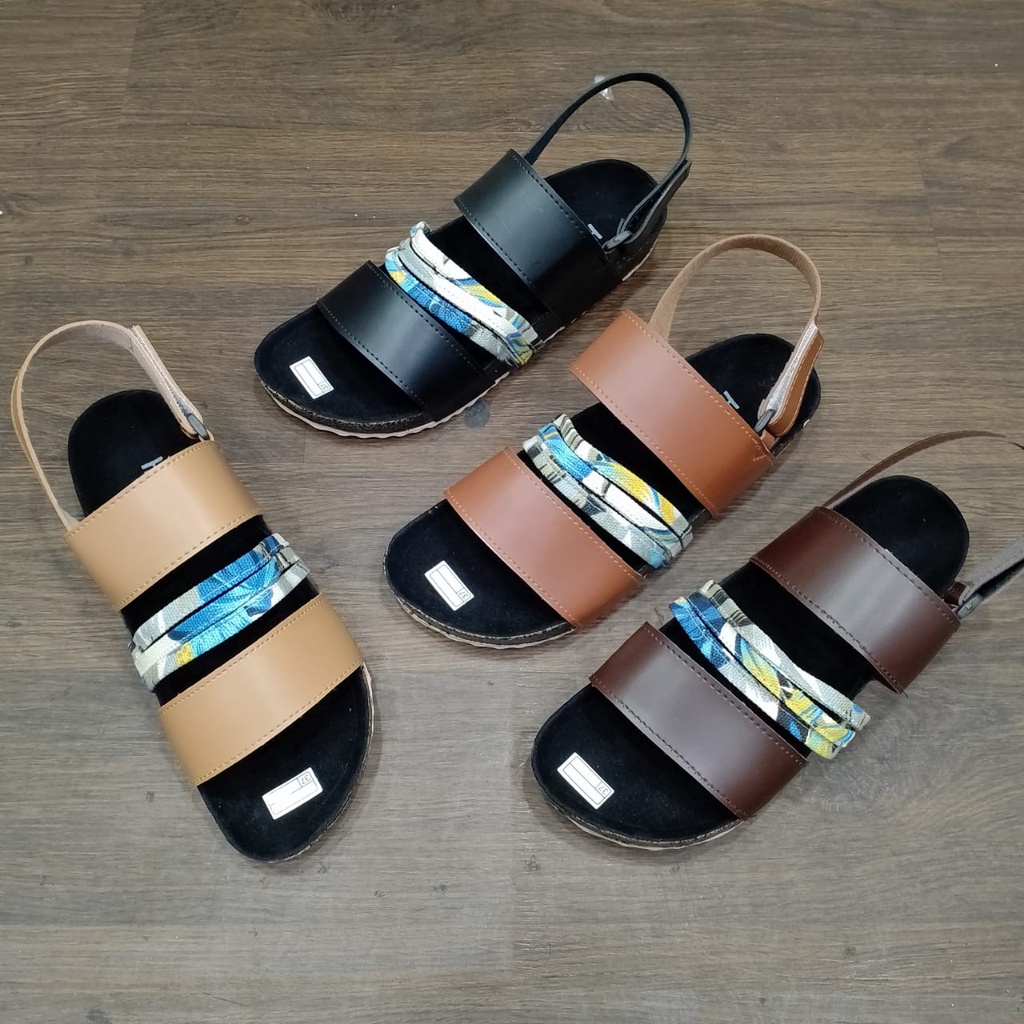 Sandal Tali Birken Wanita Casual Etnik Kekinian NESANH - REBECCA