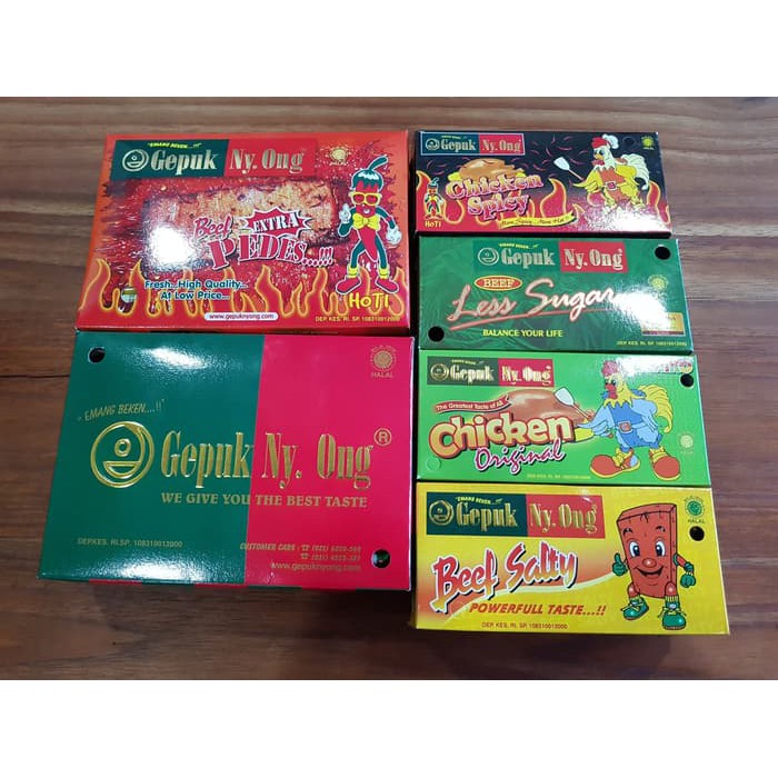 Gepuk NY ONG Rasa BEEF Original/ Extra Pedas/ Empal SAPI NYONYA ONG