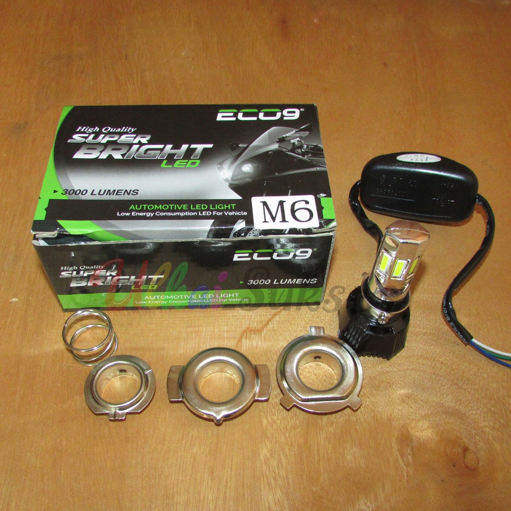 Lampu HID Nine ECO Luminos Lampu Depan Led 6 Sisi ACDC UNIVERSAL Murah Laris