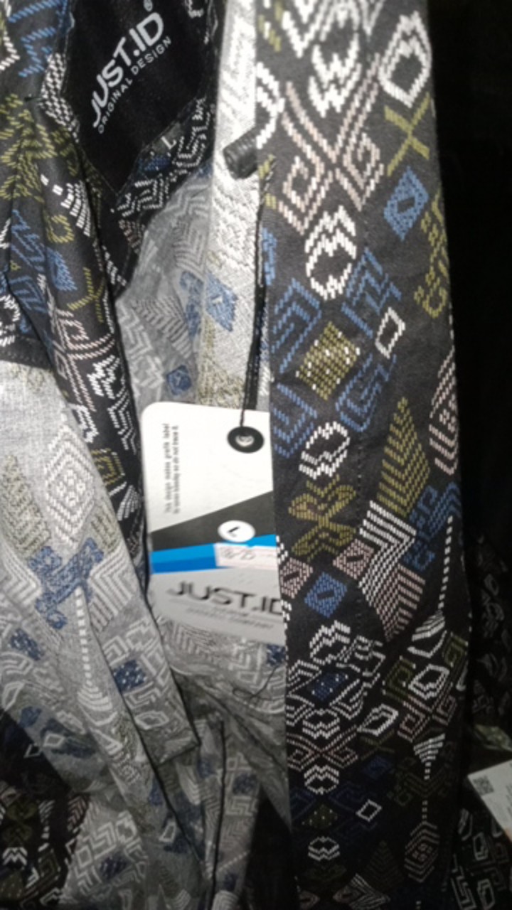 Dgm Fashion   Kemeja Batik Hitam Songket Lengan Panjang   Batik Songket Premium Pria Casual