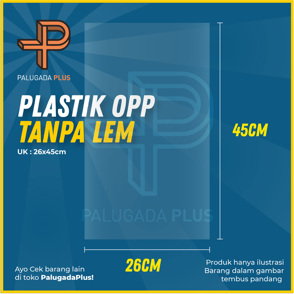 

Plastik OPP Kiloan Ukuran 26x45cm (Tanpa Lem)
