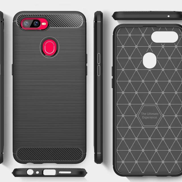 CASE SLIM CARBON OPPO A7 SOFT CASE CASING RUGGED CASE OPPO A7 2018