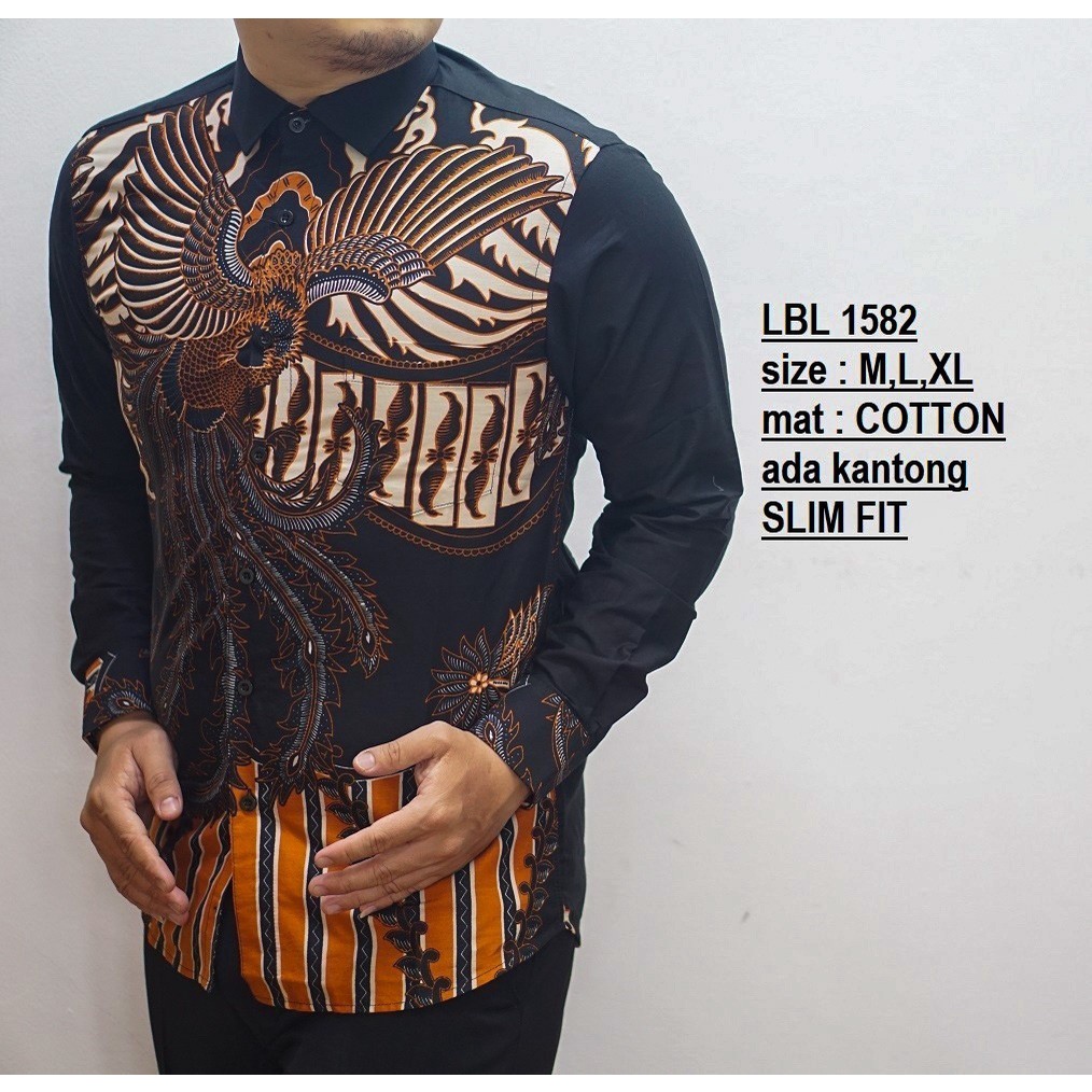 HEM KEMEJA BATIK PRIA SLIM FIT LENGAN PANJANG CBL839