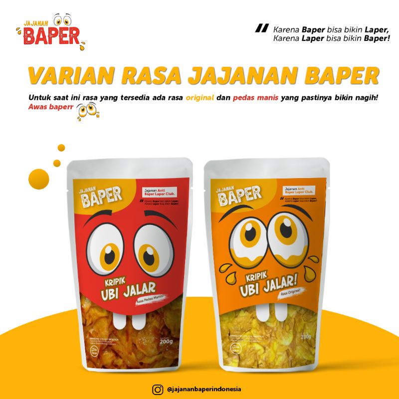

Keripik Ubi Jalar Jajanan Baper