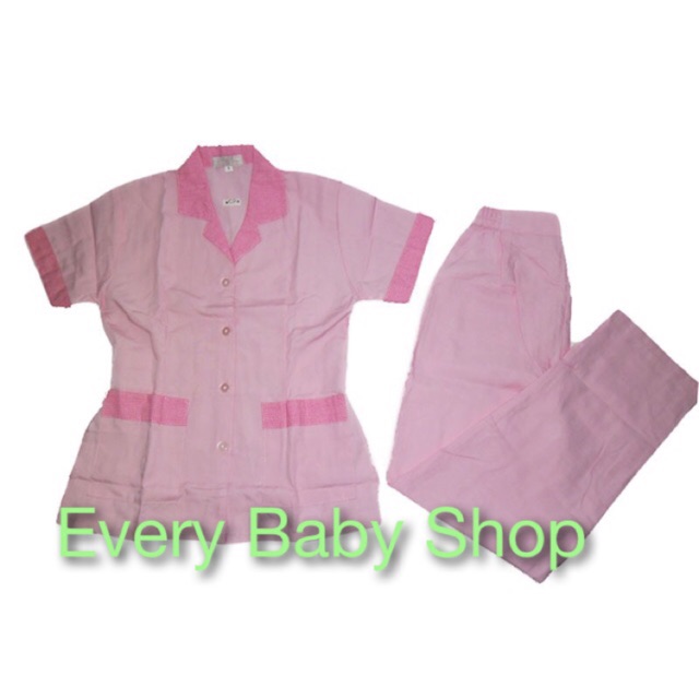SANDRINA CP Seragam Baju Suster Nanny Standard Celana Panjang - Baju Setelan Baby Sitter Full Warna Sandrina