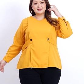 BAJU BLOUSE WANITA JUMBO BIGSIZE LD 120cm XXL XXXL 022 BAJU HAMIL KOREAN STYLE KERJA KANTOR KASUAL F