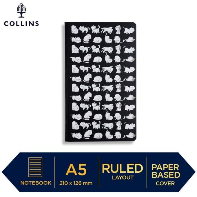 

Buku Tulis Notebook Collins Mia A5 Slim Ruled Black