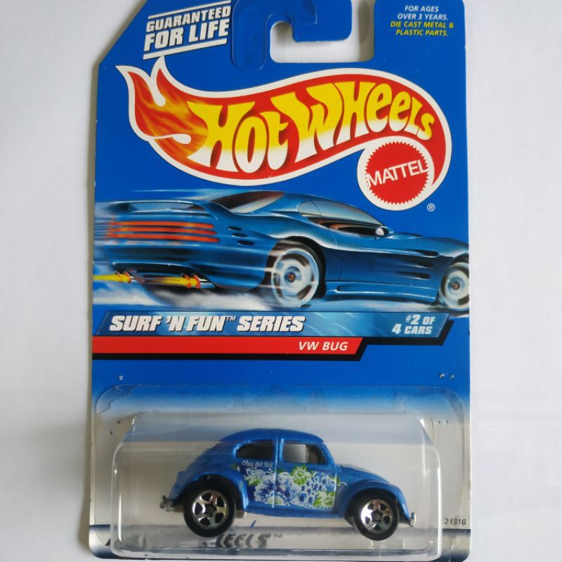 hotwheels hot wheels vw volkswagen bug surf n fun series biru