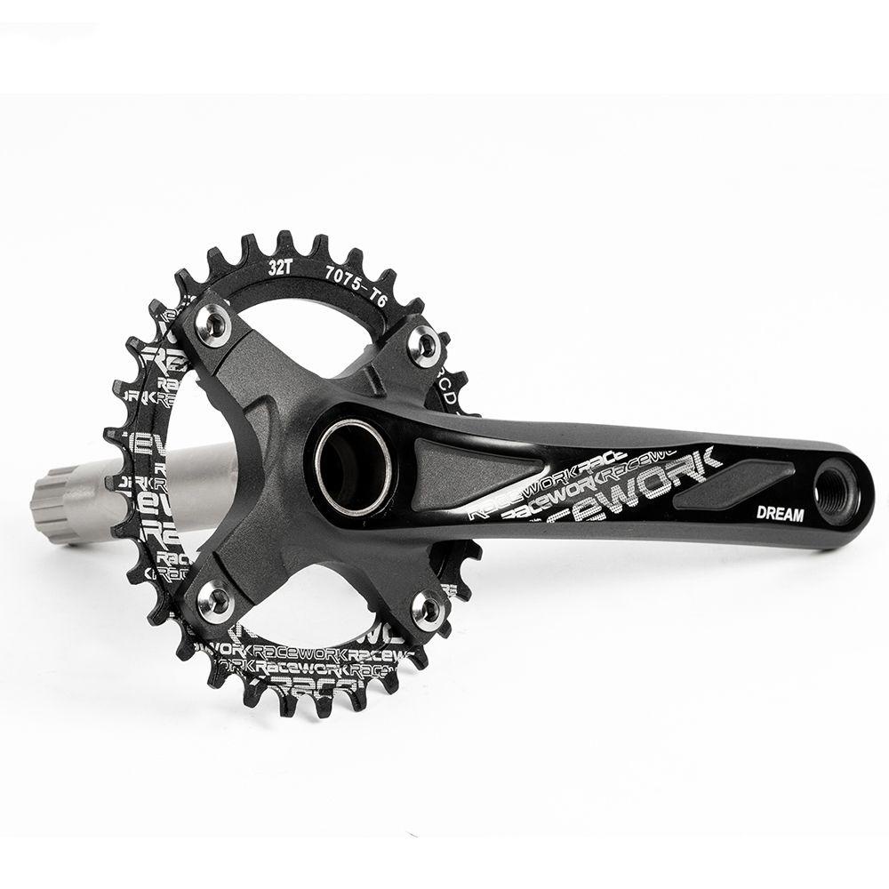 Lanfy Sepeda Engkol Chainwheel 32 /34 /36 /38T Sepeda Jalan Gunung Crankset Parts 170mm Engkol Sempil Lebar Chainring MTB Dengan Bagian Bawah MTB Bike Crankset