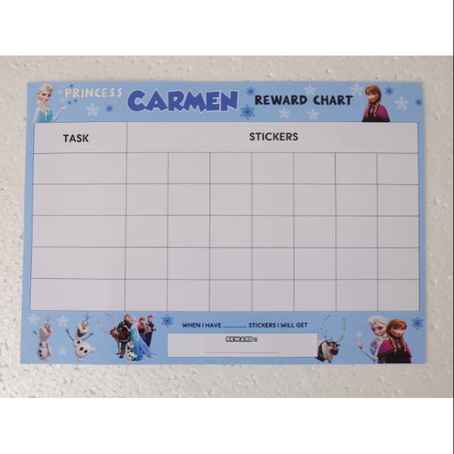 

Reward Chart / Kertas Penghargaan Prestasi Anak / Kertas Reward