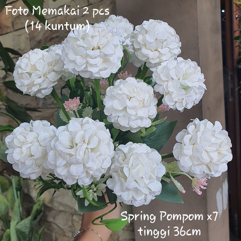 Spring PomPom Selang 7 Cabang