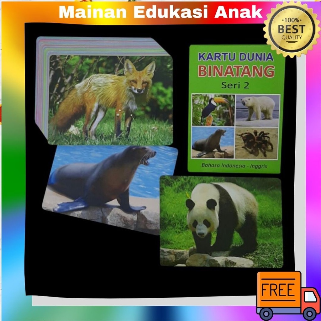 Flashcard Kartu Balita Pintar Dunia Binatang Seri 2