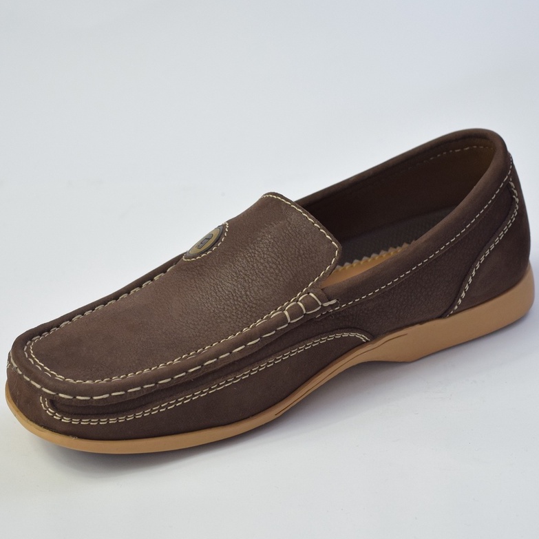 Sepatu Casual Pria Kulit Asli NuBuck Moccasin Grammer