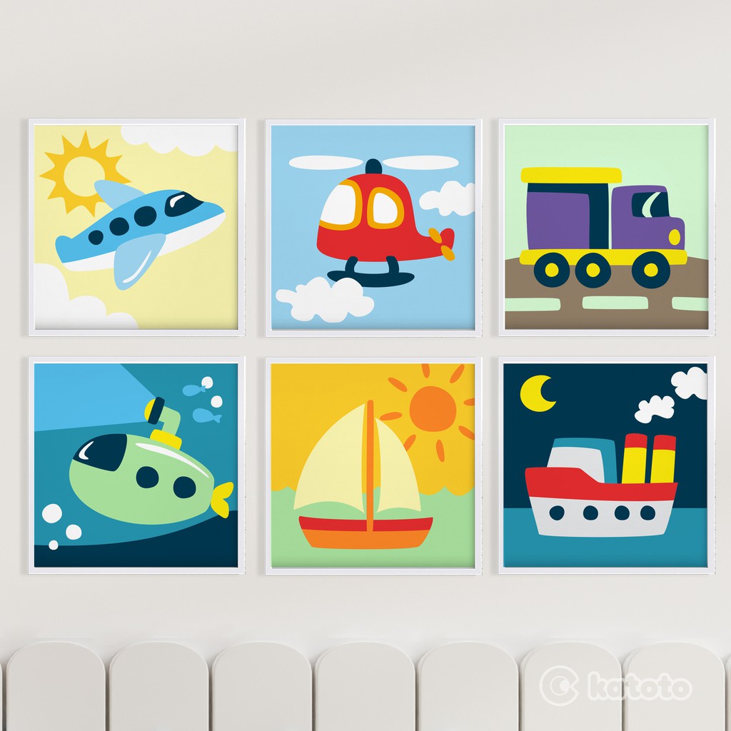 

PAINT BY NUMBERS TRANSPORTATION SERIES. PAKET MELUKIS ANAK TRANSPORTASI MOBIL PESAWAT TRUK KAPAL