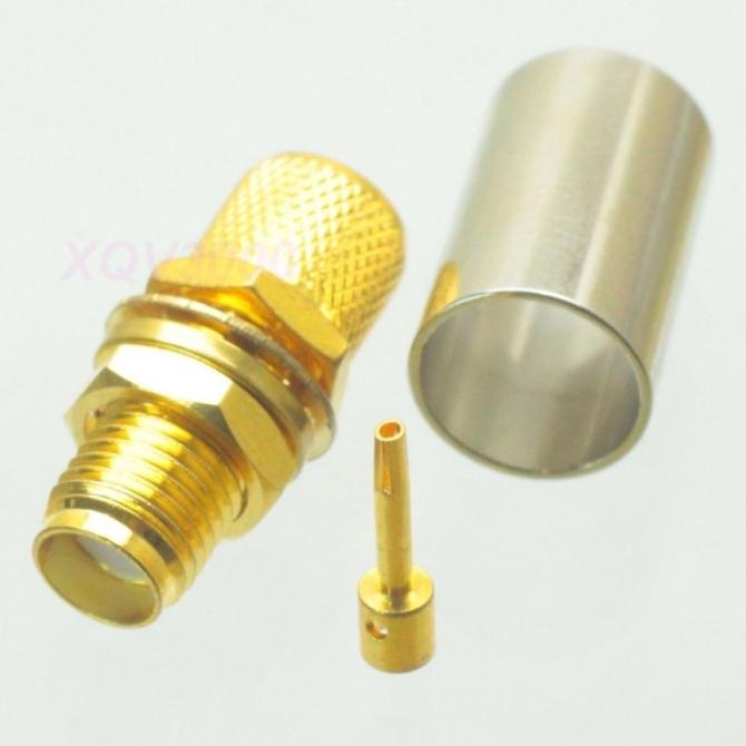 connector sma female bulkhead rg8 crimping lightn33 Berkualitas