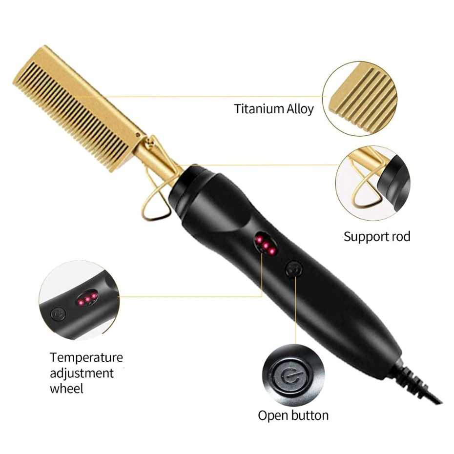 GIJ - YIBER Sisir Panas 2in1 Pelurus Pengkriting Rambut Straightening