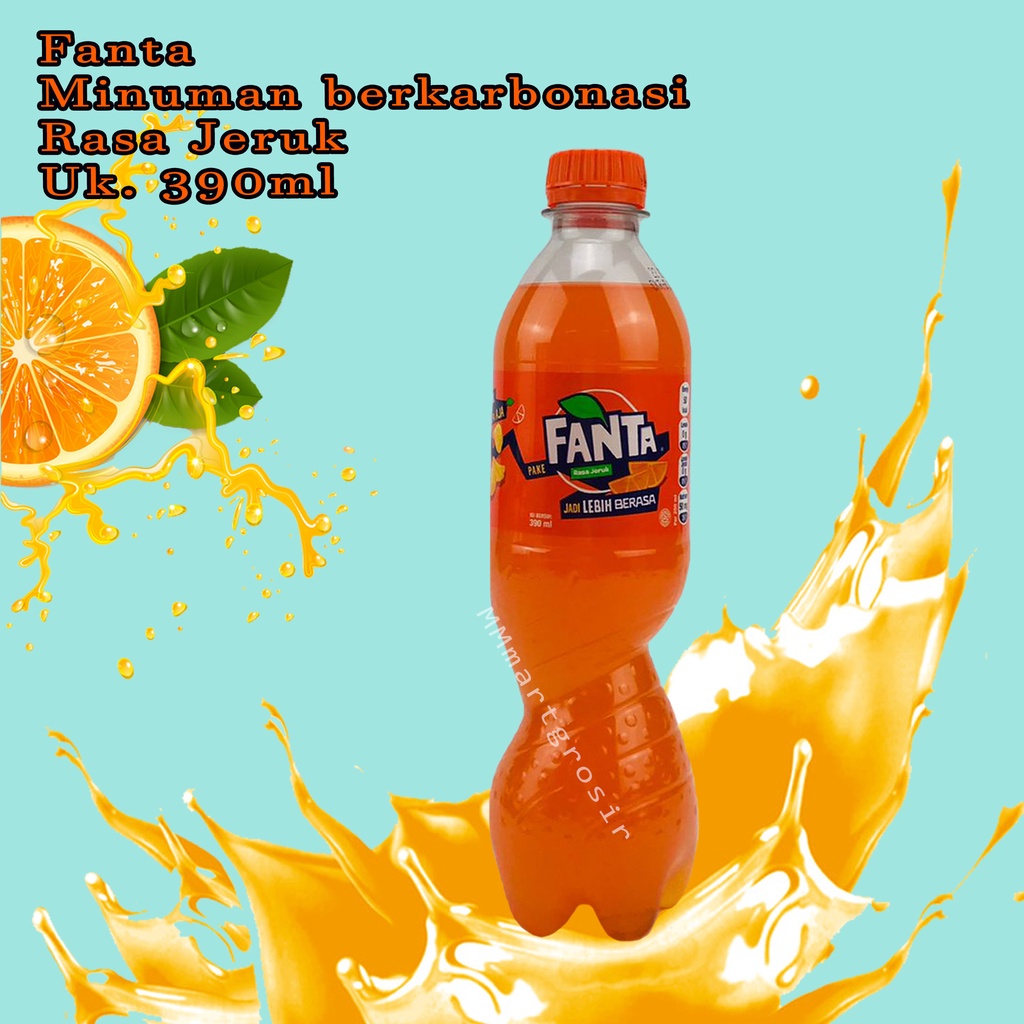 Fanta / Minuman berkarbonasi rasa Jeruk / Minuman / 390ml