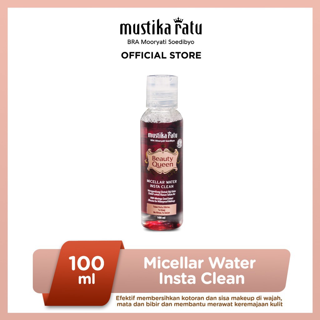 MUSTIKA RATU Beauty Queen Micellar Water Insta Clean 100ml