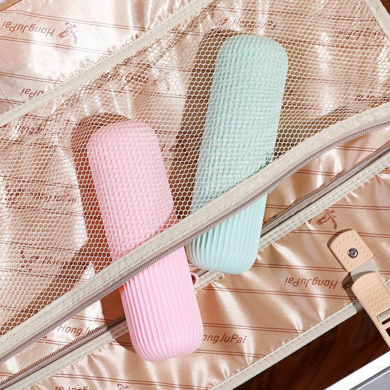 Tempat Odol Sikat Gigi Traveling Toothbrush Pastel Protable  -White_Cell