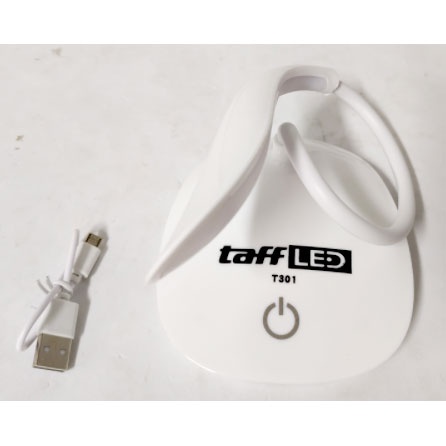 TaffLED Lampu Meja Belajar Desk Lamp USB 14 LED T301 PUTIH