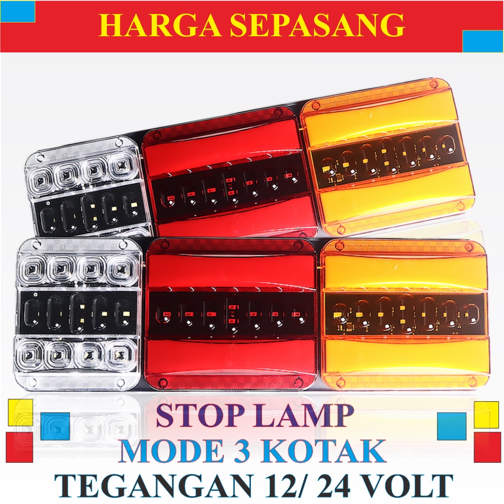 Lampu Truk Variasi Stoplamp Rem Led Volvo Ragasa Canter Hino Fuso Canter Elf 24 volt
