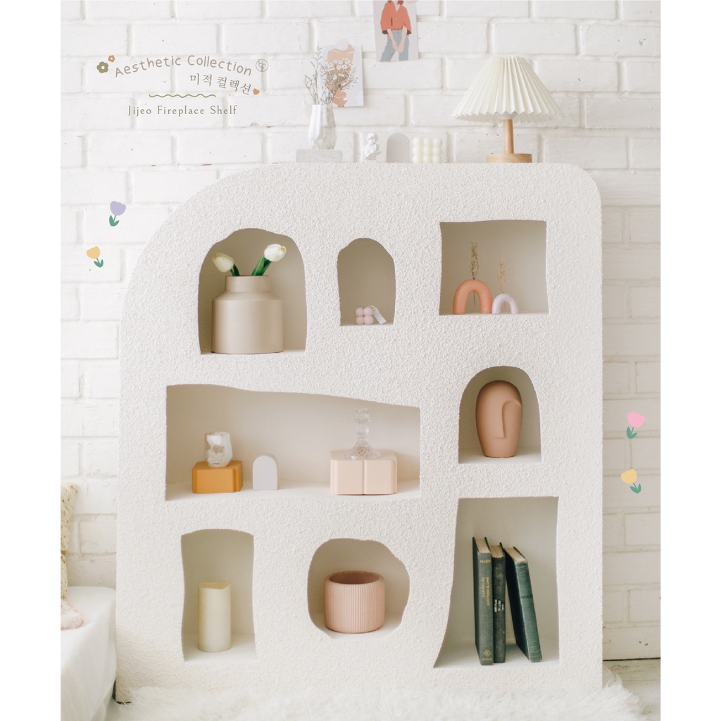 [Aesthetic Collection] - JIJEO FIREPLACE SHELF / Faux fireplace / Rak perapian korea