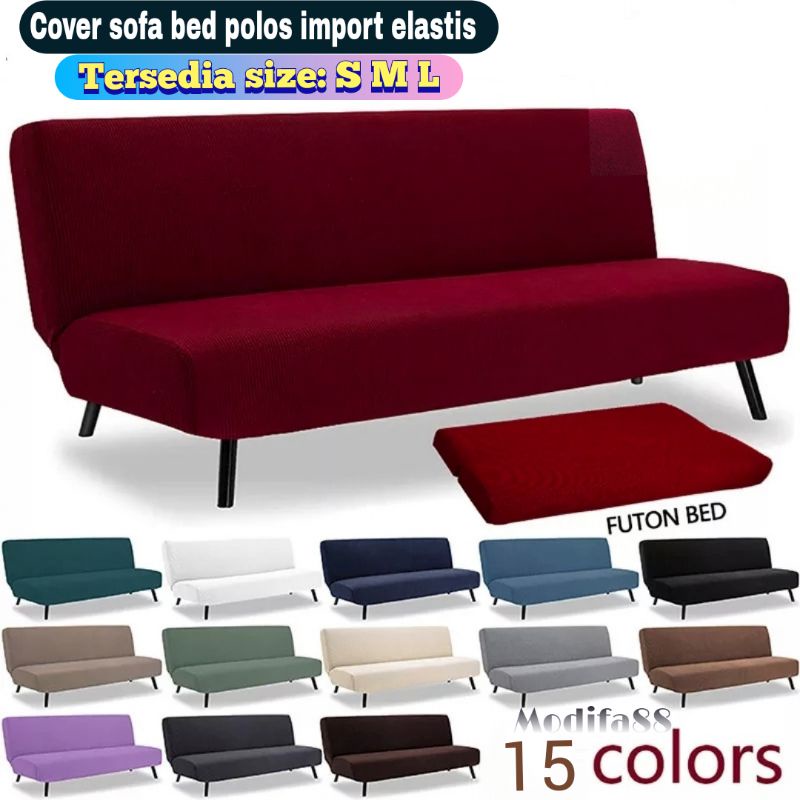 Sarung sofa bed polos INFORMA,GOTHAM,IVARO,OAKLAND elastis size S M L / Cover SOFA BED stretch